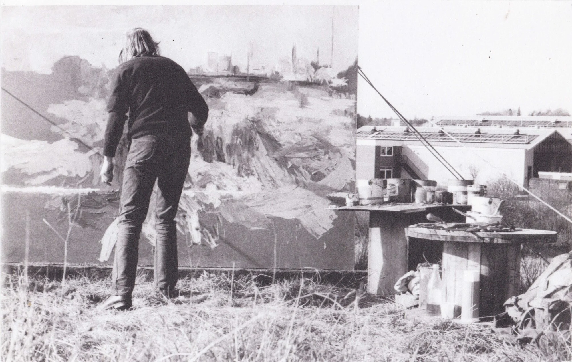 Ray Working on Site, Reading, 1974